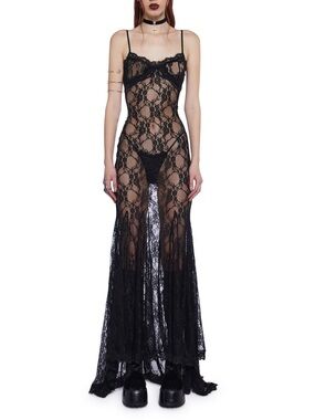 Dolls kill Widow blind intuition lace maxi dress